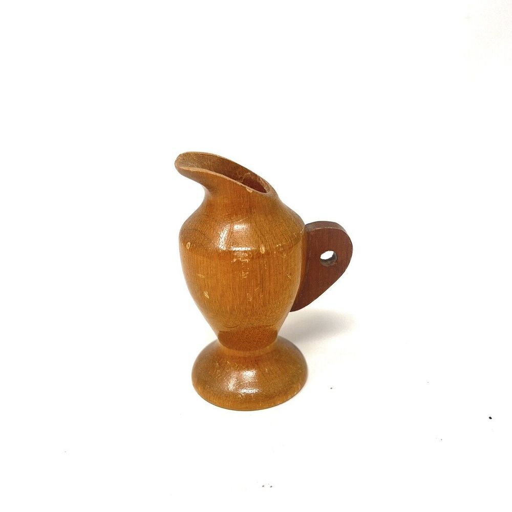 Genuine  Myrtlewood Products Bud Vase Pottery Wooden 3"‎ Miniature